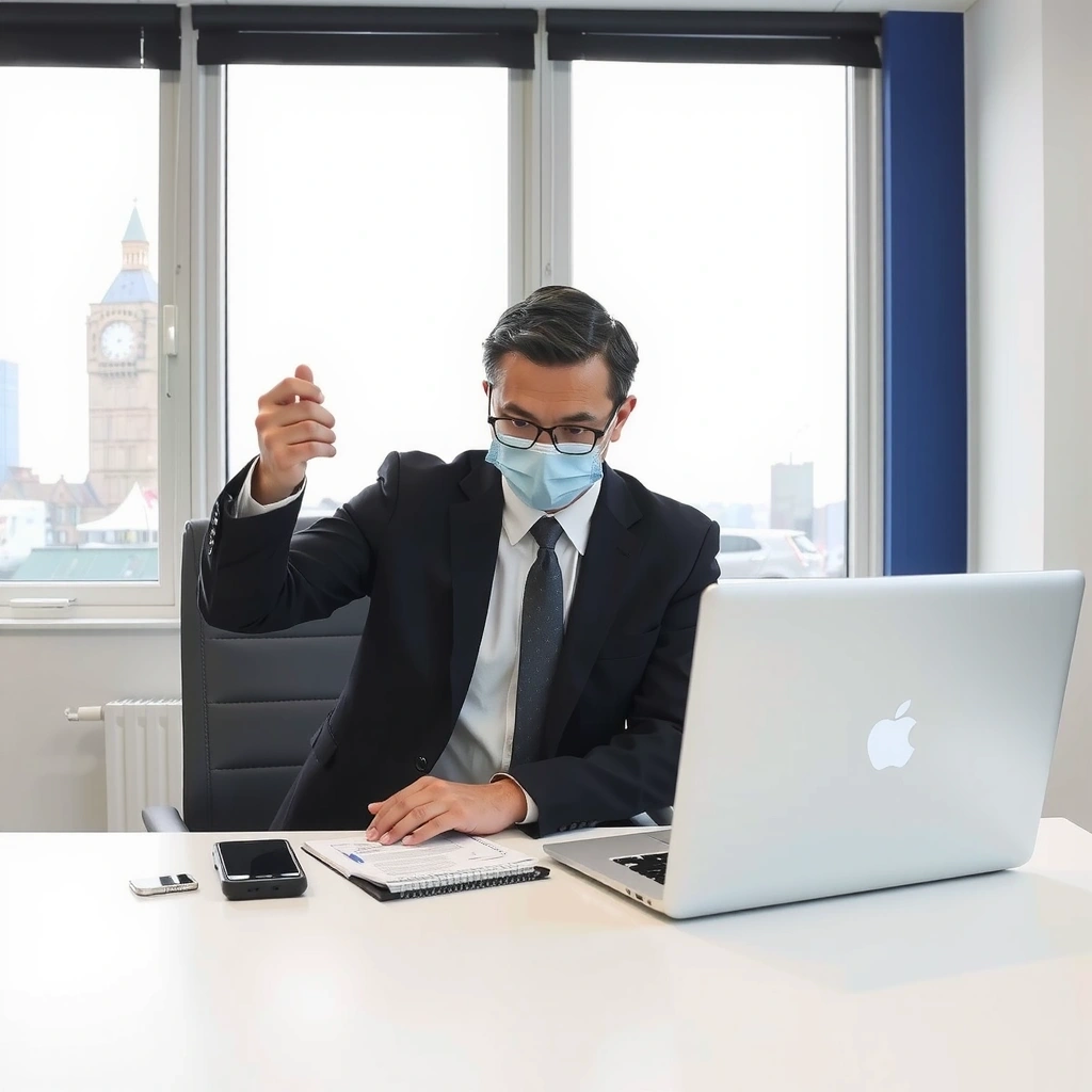 NeatVision founder inspecting a pristine London office space