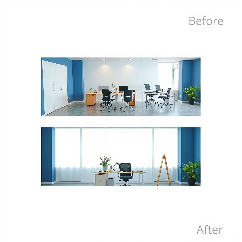 Before and after cleaning transformation