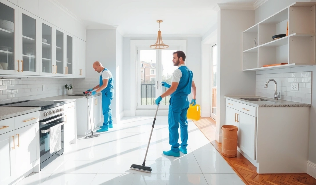 Move-in and move-out cleaning service showing comprehensive home cleaning